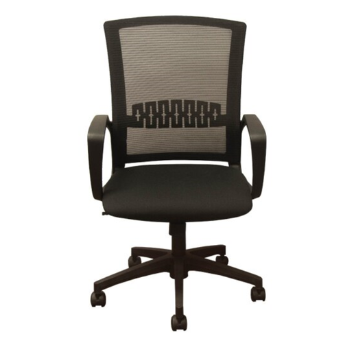KB-8928 Medium Back Chair - Black Mesh  