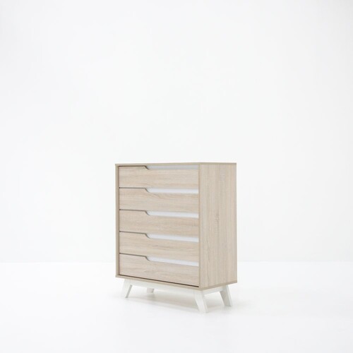 CH-5155-NTWH Bumblebee 5 Drawer Chest