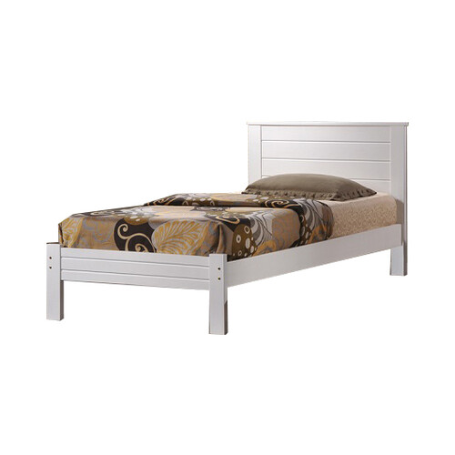 SB-331/42WH 3.5FT Wooden Single Bed with 14PCS Rolling Base