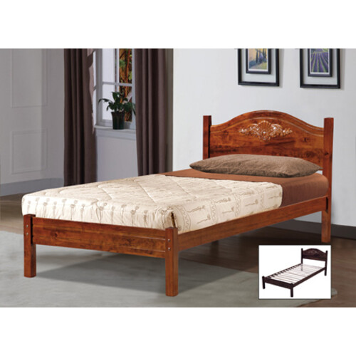 SB-5250-WG 3FT Wooden Single Bed with 14 PCS Slat Base