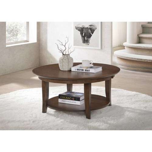 CT-3636-WN 3FT ROUND COFFEE TABLE