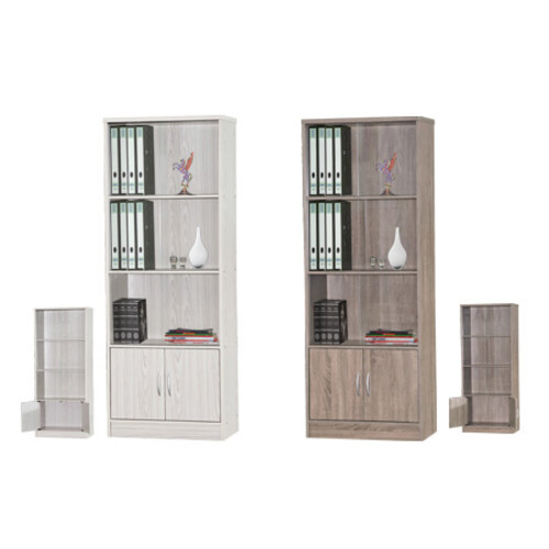 BC-C602-GL. BOOKCASE WITH GLASS (K/D) 