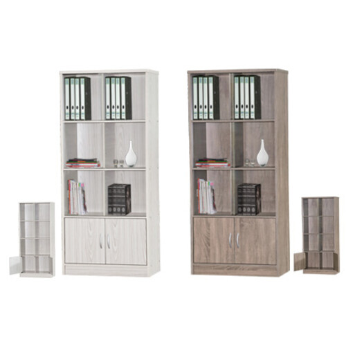 BC-C802-GL. BOOK CASE WITH GLASS (K/D)