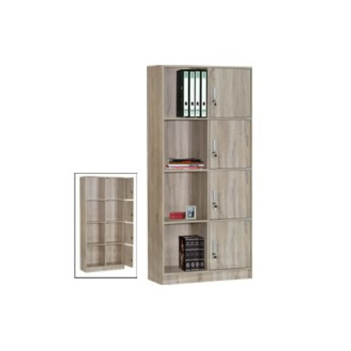 BS-8818/4L-VO BOOK CASE WITH 4 DOORS & 4 LOCKS (K/D) 