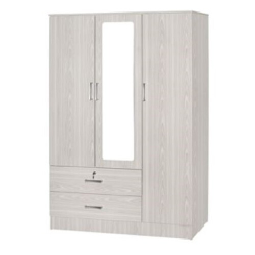 CW-4018M-WW 3 DOORS WARDROBE WITH MIRROR (K/D) 