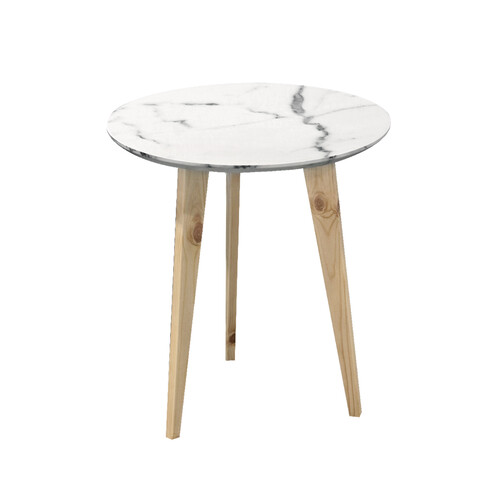 ECTURKU1 Side Table - White Marble