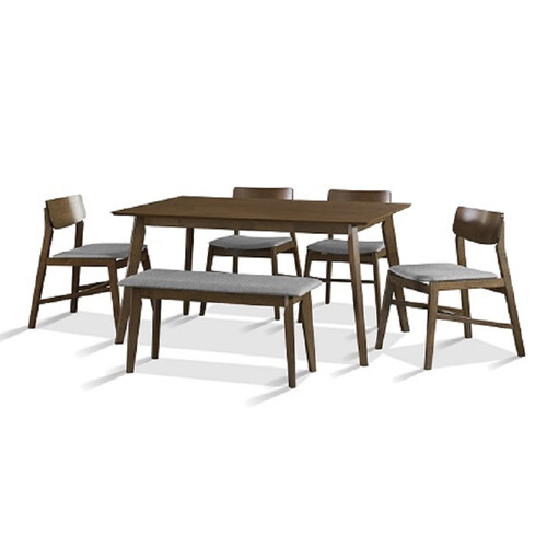 DS-675F-WN Dining With 1 Table + 4 Chair + 1 Bench