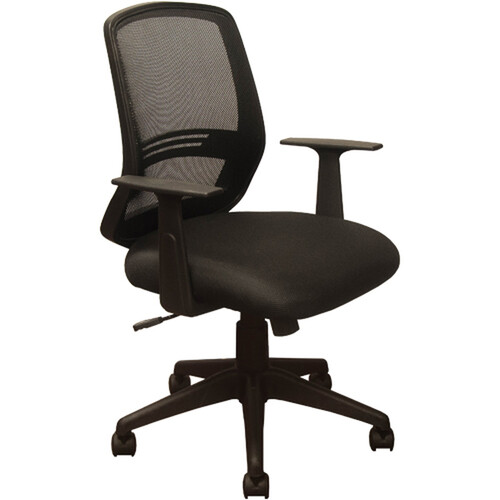 KB-2012 Medium Back Chair - Black & Black
