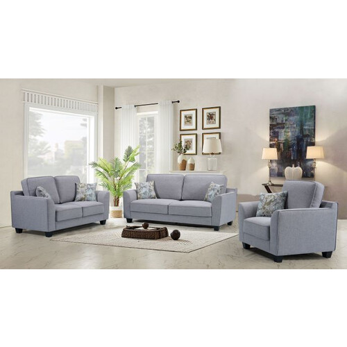 KF1697 Sofa Set ( 3 Seater + 2 Seater + 1 Seater + 1 Seater) BLUE