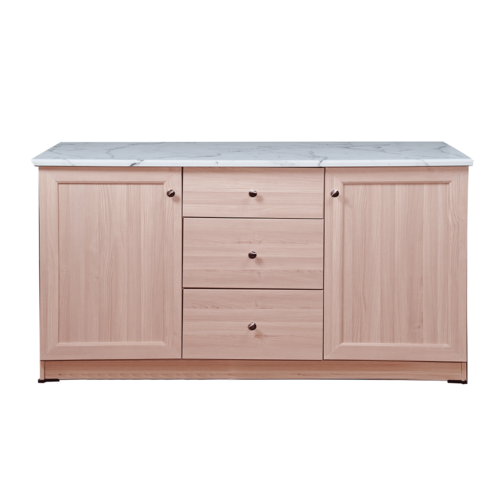 KSB-AILEEN-2D-3DRW-WN-PLN KITCHEN CABINET-WINTER MAPLE