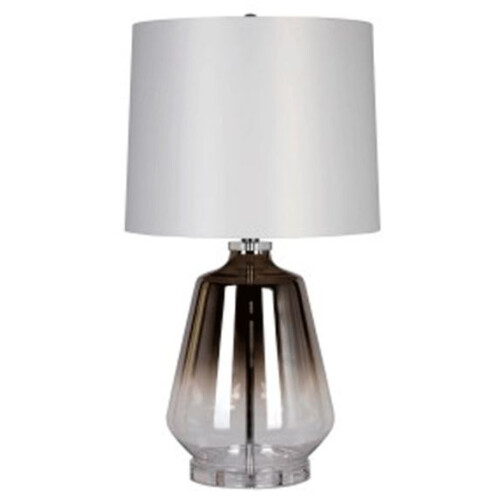 L430414W5 Glass Table Lamp - Jaslyn; Silver Finish 