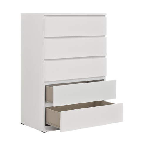 LILY 5 DRAWER CHEST-WHITE