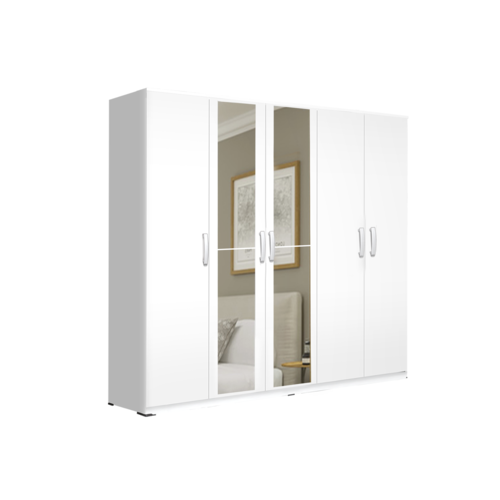 ORC-5-DOOR-M-WHITE WARDROBE