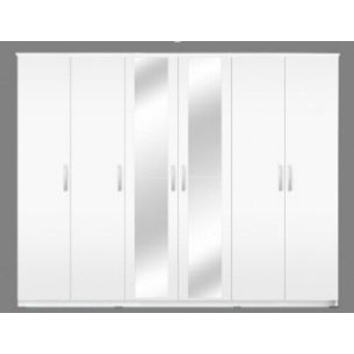 ORC 6 DOOR WARDROBE-M WHITE