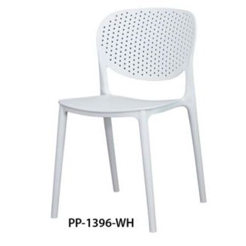 PP-1396-WH PP CHAIR-FIX / STACKABLE