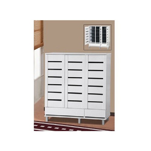 SC-319-WH 3 Doors Shoe Cabinet