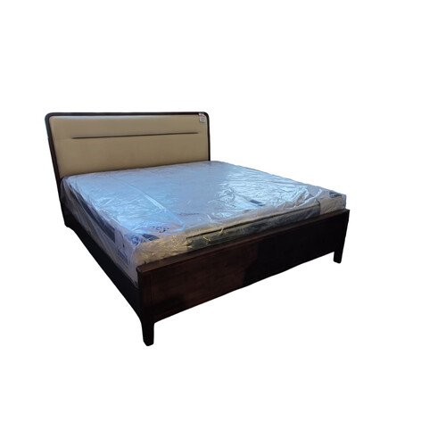 SF-1910 KING WOODEN BED 1800X2000MM, MOCHA