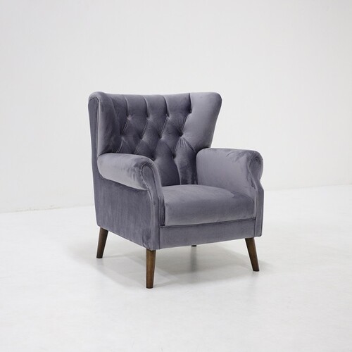 SF-3506/1-Stn Velvet Sofa Single Seater