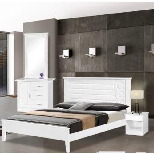 SN 401 B-P QUEEN BED-WHITE